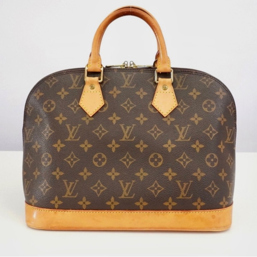 Louis Vuitton Monogram Alma Handbag - Brown & Tan Leather